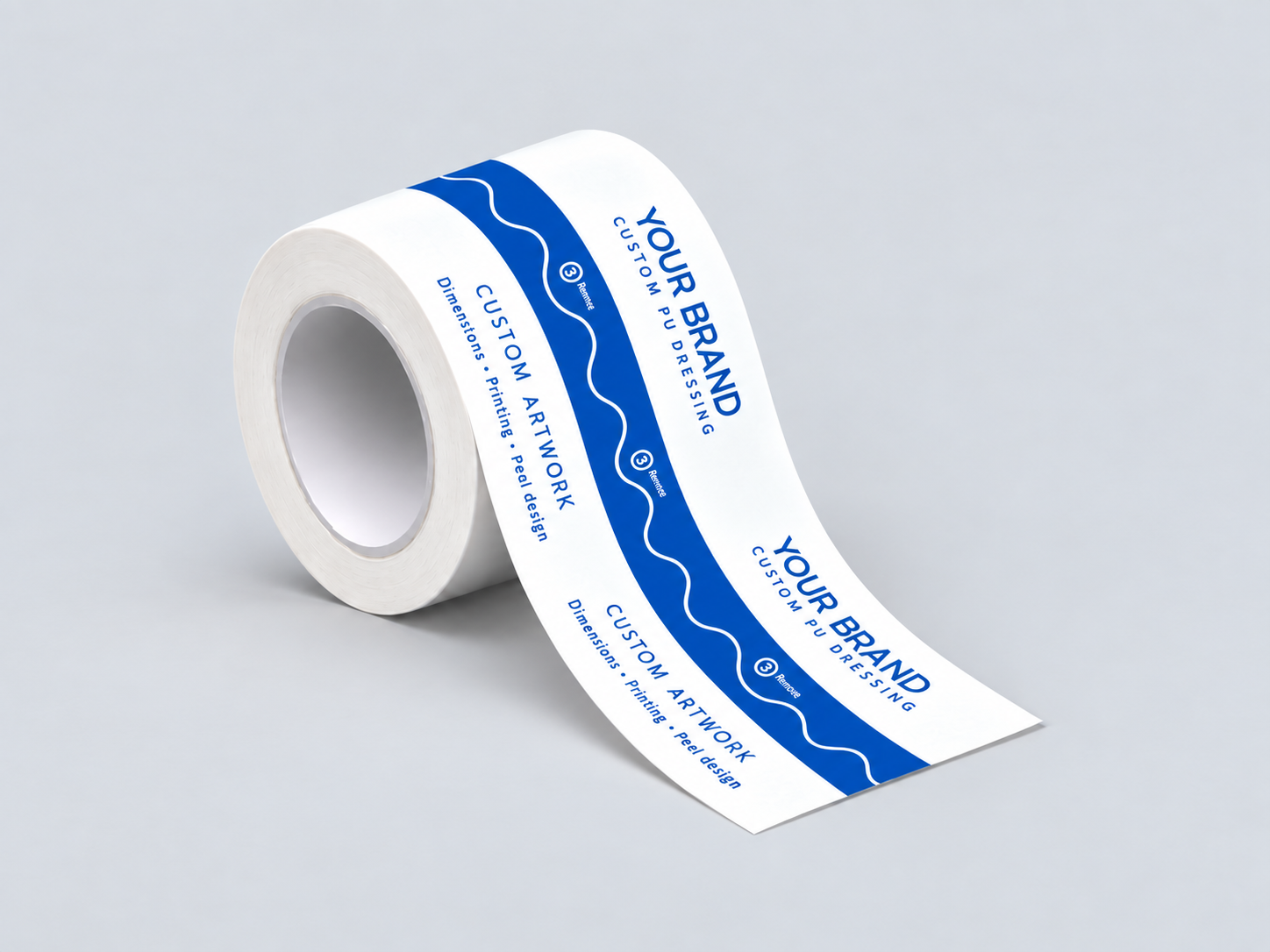 PU Dressing Rolls — custom artwork example