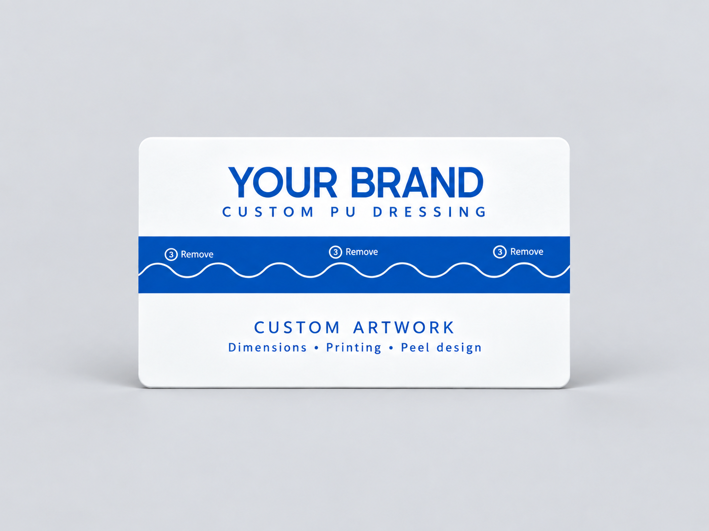 PU Dressing Sheets — custom artwork example